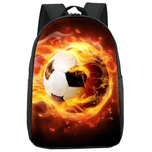 U Designs Rugzak Voetbal Football Socker Vuur Goedkope Schooltas Rugtas - reitontassen