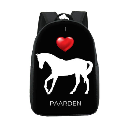 For U Designed Rugzak I love Paarden