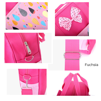 Schooltas 3-in-1 Druppel Fuchsia