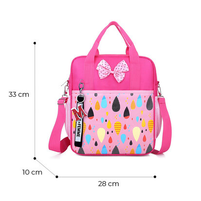 Schooltas 3-in-1 Druppel Fuchsia