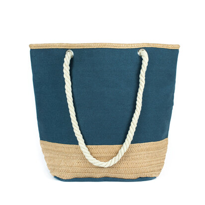 Art of Polo Canvas Strandtas Shopper Riet Blauw