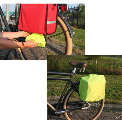 Lastpak Fietstas Shopper Rood 20L + Regenhoes