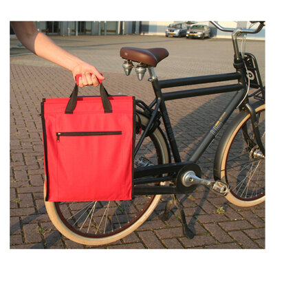 Lastpak Fietstas Shopper Zwart 20L + Regenhoes