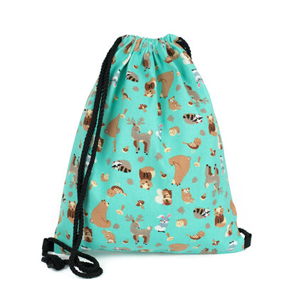 Art of Polo Drawstring Rugzak Dieren Mint