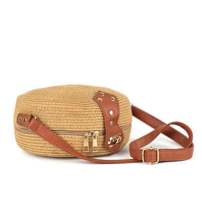 Art of Polo Rieten Boho Ronde Tas