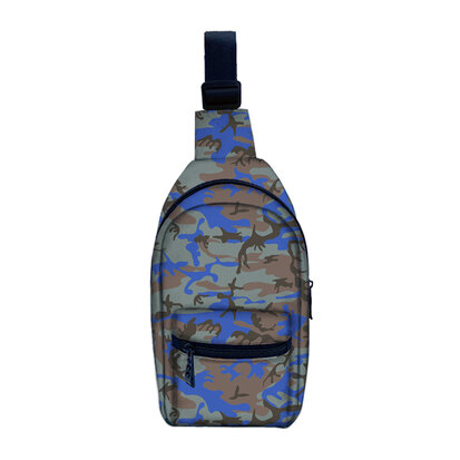 For U Designed Crossbody Tas Camo Blauw