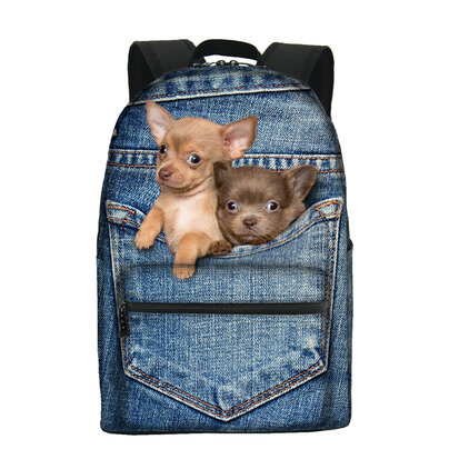 Rugzak One2 Jeans Puppies Chihuahua