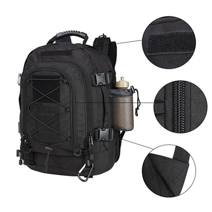 Army Rugzak Black Expandable 52 L