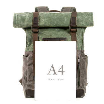 Vintage Canvas Rugzak Rolltop Baikal