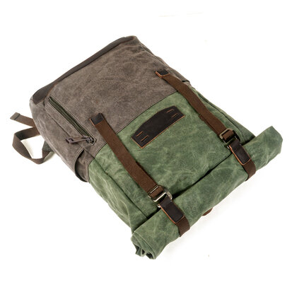 Vintage Canvas Rugzak Rolltop Baikal
