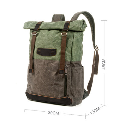 Vintage Canvas Rugzak Rolltop Baikal