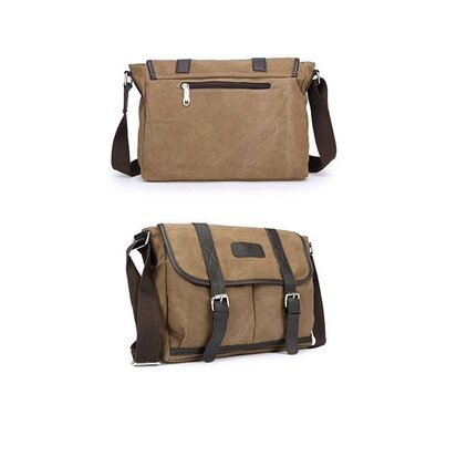 Canvas Messengerbag Masherbrum Bruin