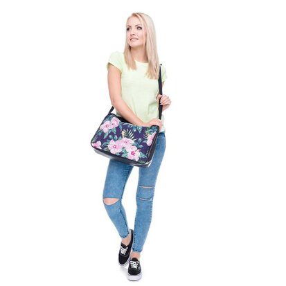 Funprint Messenger Bag Tropical Pink Flower