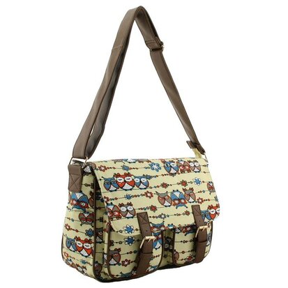 Canvas Messenger Bag Uilen