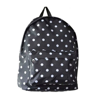 Ja Associëren bonen Rugzak Basic Spot Stippen Cirkels Zwart Witte Polkadot Schooltas -  reitontassen