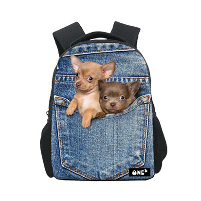Rugzak One2 Kids Jeans Puppy Chihuahua
