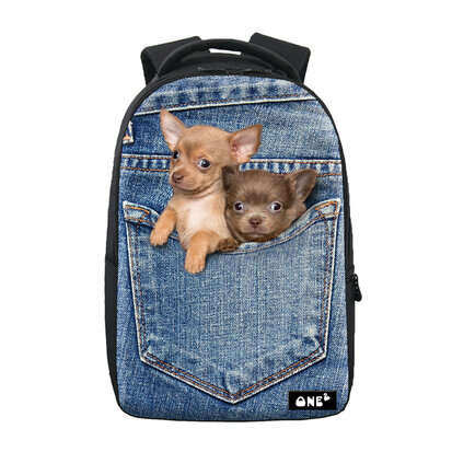 Rugzak One2 Jeans Puppy Chihuahua