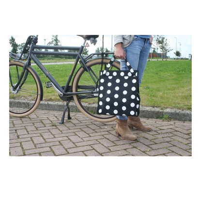 Lastpak Fietstas Shopper 20L Zwart Wit