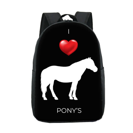 Afgekeurd Geweldig Romantiek Rugzak Pony I love Ponys Leuke Goedkope Schooltas Rugtas For U Designs -  reitontassen