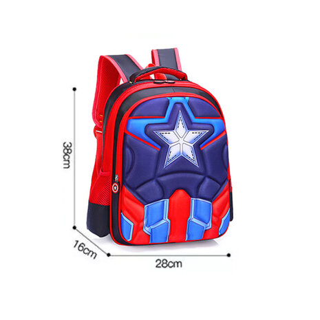 3D Rugzak Captain America Red