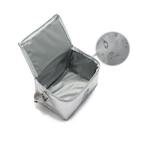 Koeltas Zilver Lunchbox Eenhoorn 6 L