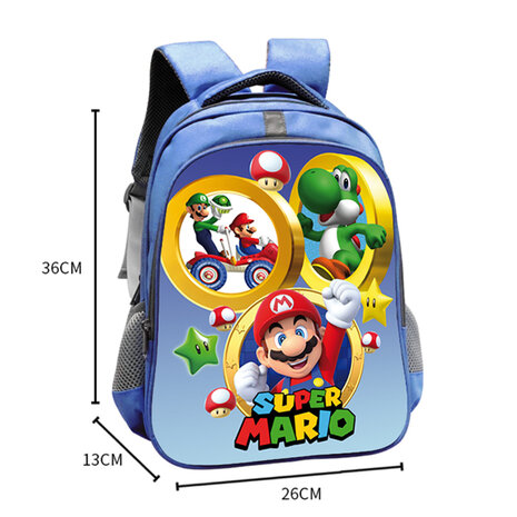 Rugzak Super Mario Luigi Goedkope Mario Bros Blauwe Schooltas