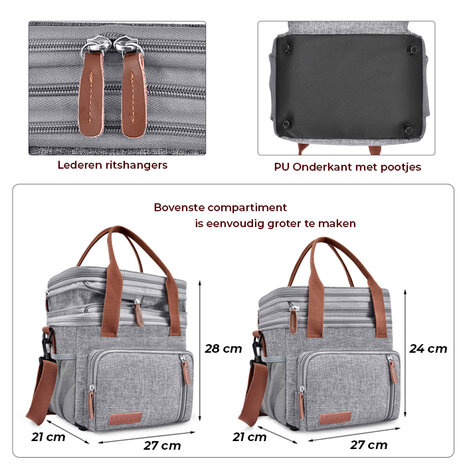 Koeltas Lunchbox 15 L Grijs