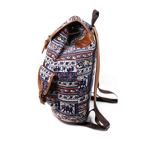 Oneerlijkheid Suradam Nucleair Rugzak Canvas Aztec Print Rugtas Hippie Canvas Schooltas - reitontassen