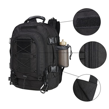 Army Rugzak Black Expandable 52 L