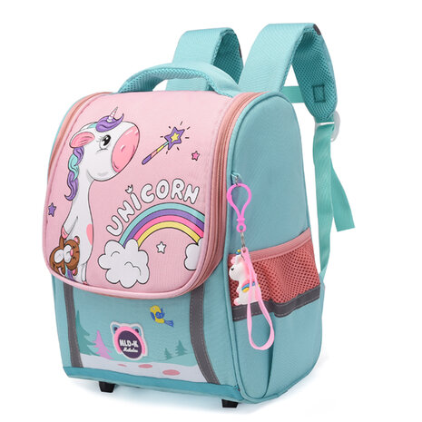 patroon alleen Ga lekker liggen Rugzak Unicorn Schooltas Eenhoorn Ergo Rugtas Kinderrugzak Mint Groen -  reitontassen