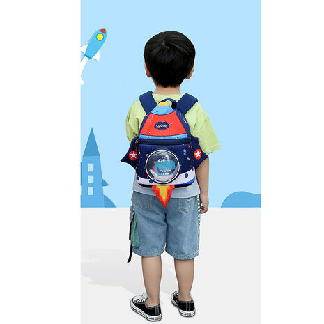 3D Kids Raket Rugzak Blauw