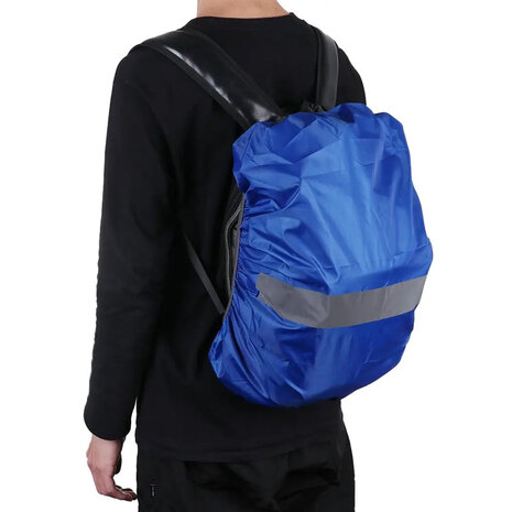 Rugzak Regenhoes Reflecterend 35L Blauw