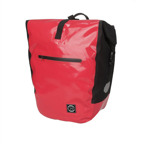 Rolltop Fietstas Waterdichte Shopper 22L Rood