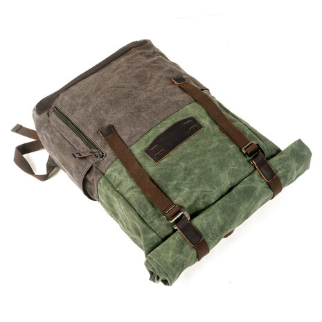 Vintage Canvas Rugzak Rolltop Baikal