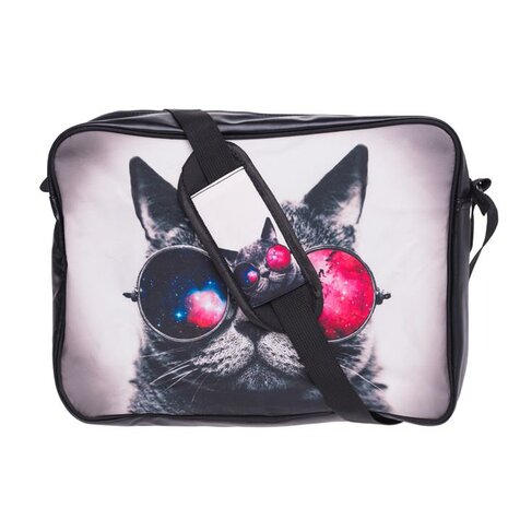 Funprint Messenger Bag Cat Sunglasses