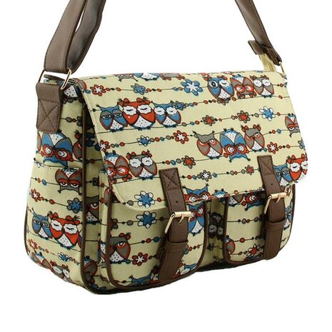 Canvas Messenger Bag Uilen