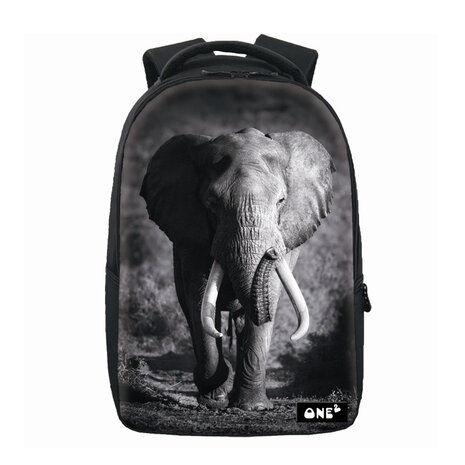 Rugzak One2 Animal Olifant zwart-wit