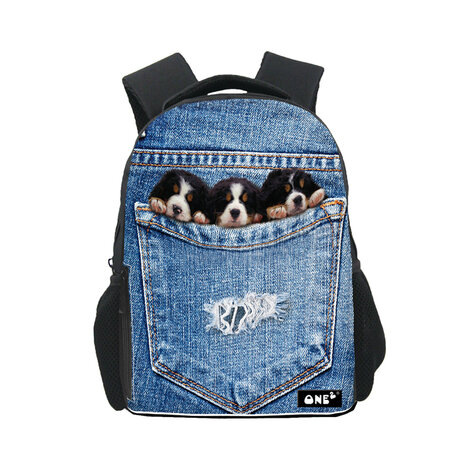 Rugzak One2 Kids Jeans Puppy Berner Sennen