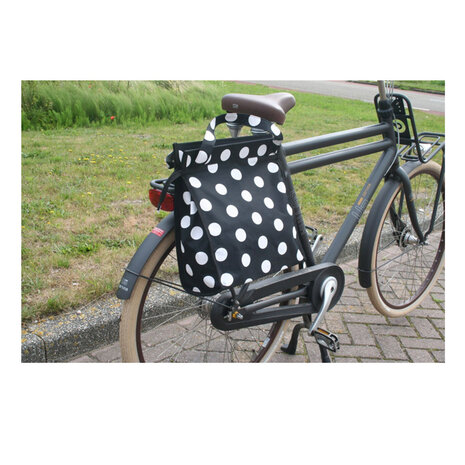 Lastpak Fietstas Shopper 20L Zwart Wit