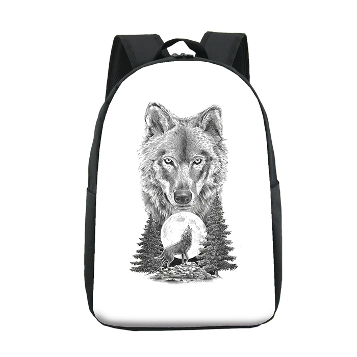 Overeenkomstig Kiezen Harde wind Rugzak Wolf Grijs Goedkope Schooltas Rugtas For U Designs - reitontassen